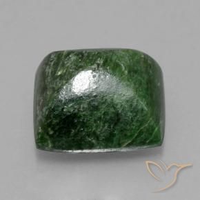 Maw-Sit-Sit Vert terreux naturelle Baquette, 9.44 ct, Opaque