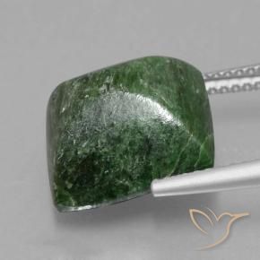 Maw-Sit-Sit Vert terreux naturelle Baquette, 9.44 ct, Opaque