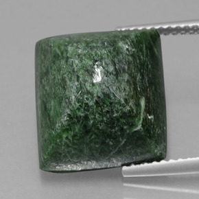 Maw-sit-sit vert naturelle baguette, 15,15 ct, opaque
