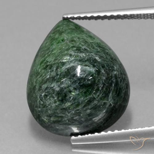 Maw-Sit-Sit Vert pin pâle naturelle En forme de poire, 10.90 ct, Opaque