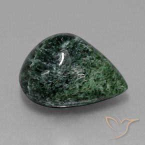 Maw-Sit-Sit Vert pin pâle naturelle En forme de poire, 10.90 ct, Opaque