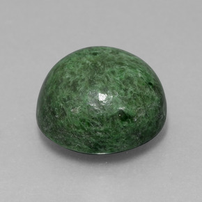 Maw-sit-sit vert naturelle coupe roude, 12,63 ct, opaque