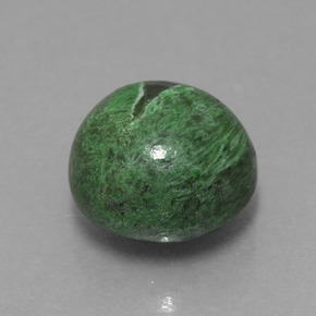 Maw-sit-sit vert naturelle coupe roude, 9,13 ct, opaque