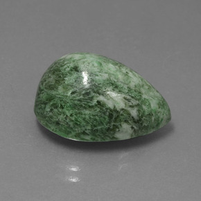 Maw-Sit-Sit Vert terreux naturelle En forme de poire, 15.71 ct, Opaque