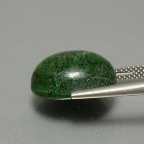 Maw-sit-sit vert naturelle coupe ovale, 12,36 ct, opaque