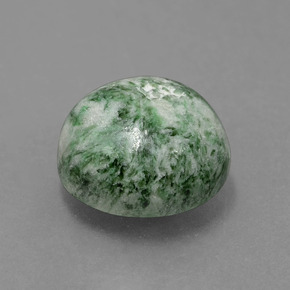 Maw-sit-sit vert naturelle coupe roude, 5,79 ct, opaque