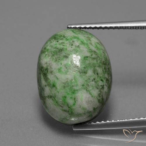 13.87ct Naturel Vert moyen-léger Maw-Sit-Sit, ovale, Opaque