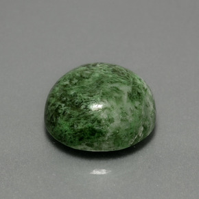 Maw-sit-sit vert naturelle coupe roude, 12,92 ct, opaque