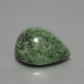 Maw-sit-sit vert naturelle en forme de poire, 13,96 ct, opaque