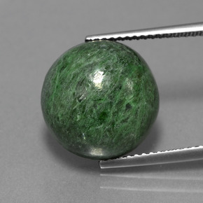 Maw-sit-sit vert naturelle coupe roude, 10,81 ct, opaque