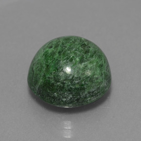 Maw-sit-sit vert naturelle coupe roude, 10,81 ct, opaque