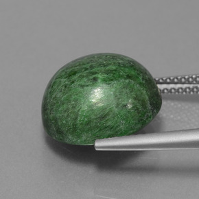 Maw-sit-sit vert naturelle coupe roude, 10,81 ct, opaque