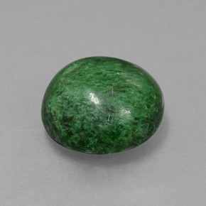 Maw-sit-sit vert naturelle coupe roude, 6,40 ct, opaque