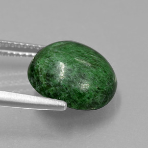 Maw-sit-sit vert naturelle coupe roude, 6,40 ct, opaque