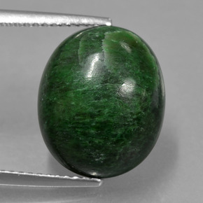 Maw-sit-sit vert naturelle coupe ovale, 9,65 ct, opaque