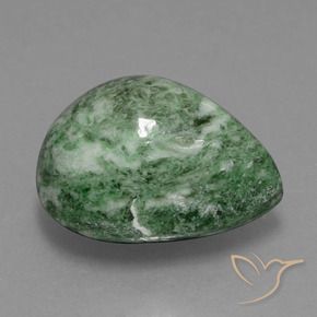 Maw-Sit-Sit Vert sauge naturelle En forme de poire, 12.27 ct, Opaque