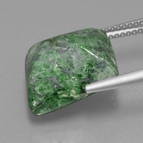Maw-sit-sit vert naturelle baguette, 11,56 ct, opaque