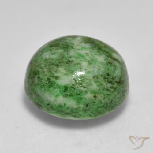 Maw-Sit-Sit Vert moyen naturelle Tour, 11.60 ct, Opaque