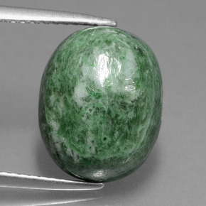 Maw-sit-sit vert naturelle coupe ovale, 9,19 ct, opaque