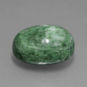 Maw-sit-sit vert naturelle coupe ovale, 9,19 ct, opaque