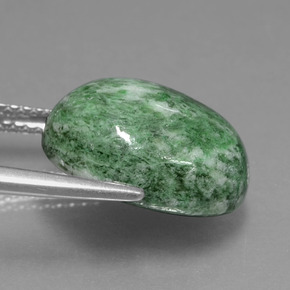 Maw-sit-sit vert naturelle coupe ovale, 9,19 ct, opaque