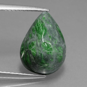Maw-Sit-Sit Vert naturelle En forme de poire, 5.57 ct, Opaque