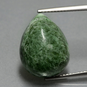 Maw-Sit-Sit Vert naturelle En forme de poire, 15.14 ct, Opaque