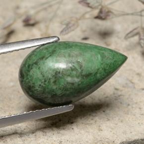 Maw-Sit-Sit Vert naturelle En forme de poire, 4.77 ct, Opaque