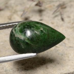 Maw-sit-sit vert naturelle en forme de poire, 5,93 ct, opaque