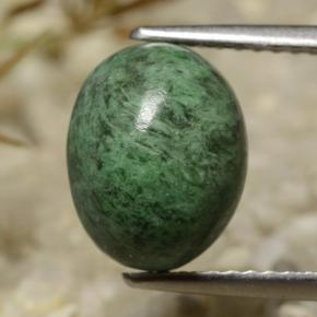 Maw-sit-sit vert naturelle coupe ovale, 4,29 ct, opaque