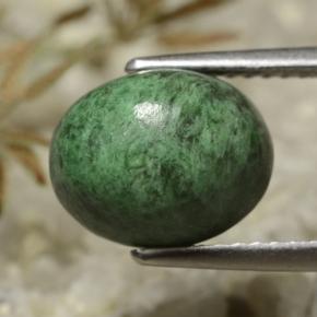 Maw-sit-sit vert naturelle coupe ovale, 4,29 ct, opaque