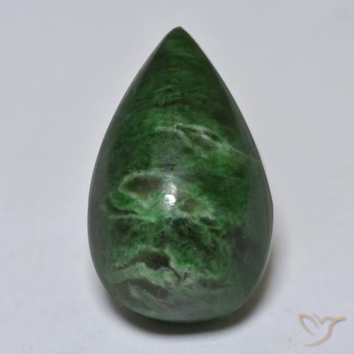 10.89ct Naturel Vert pin Maw-Sit-Sit, En forme de poire, Opaque