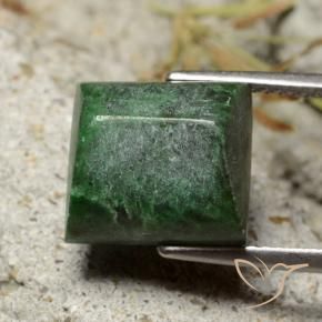 Maw-Sit-Sit Vert foncé naturelle Baquette, 9.77 ct, Opaque