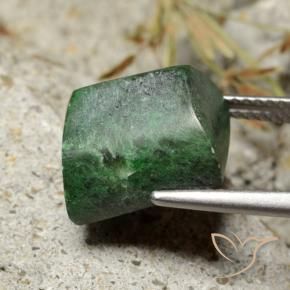 Maw-Sit-Sit Vert foncé naturelle Baquette, 9.77 ct, Opaque