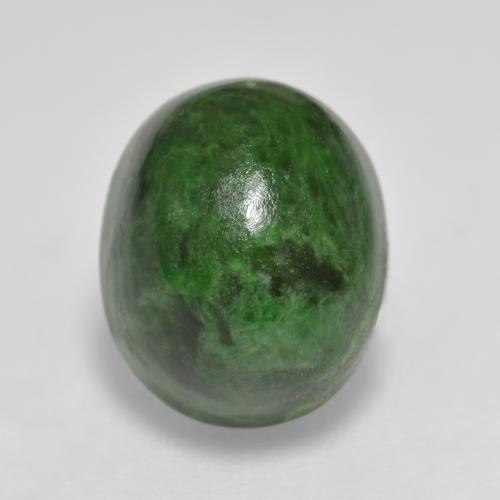 Maw-Sit-Sit Vert foncé naturelle Coupe ovale, 6.33 ct, Opaque