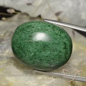 Maw-Sit-Sit Vert foncé naturelle ovale, 42.08 ct, Opaque