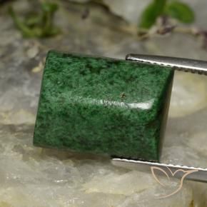 Maw-Sit-Sit Vert foncé naturelle Baquette, 16.56 ct, Opaque