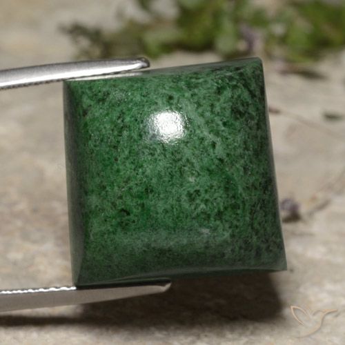 40.19ct Naturel Vert foncé Maw-Sit-Sit, Carré, Opaque