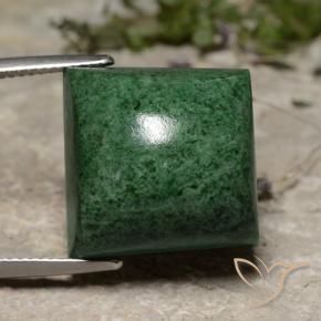 Maw-Sit-Sit Vert foncé naturelle Carré, 40.19 ct, Opaque