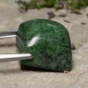 Maw-Sit-Sit Vert foncé naturelle Carré, 40.19 ct, Opaque