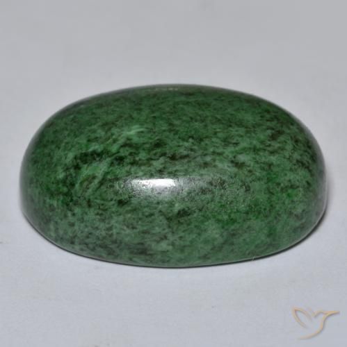 Maw-Sit-Sit Vert foncé naturelle ovale, 40.52 ct, Opaque