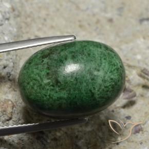 Maw-Sit-Sit Vert foncé naturelle ovale, 28.65 ct, Opaque