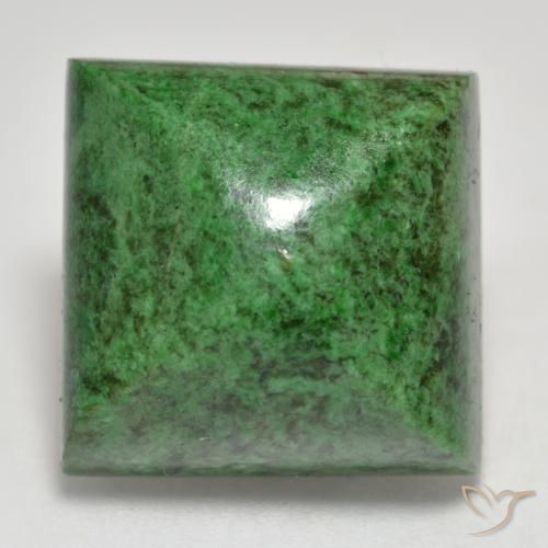 20.93ct Naturel Vert foncé Maw-Sit-Sit, Carré, Opaque