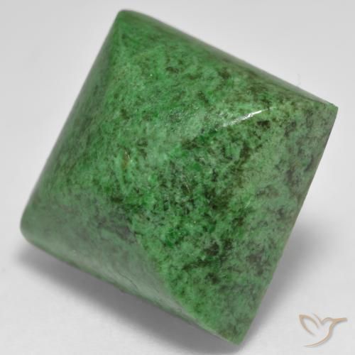 Maw-Sit-Sit Vert foncé naturelle Carré, 20.93 ct, Opaque