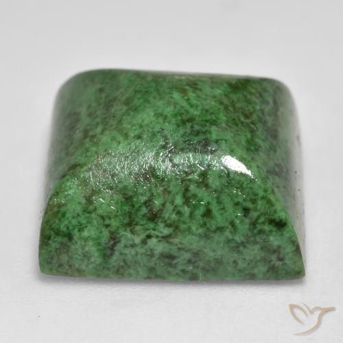 Maw-Sit-Sit Vert foncé naturelle Carré, 20.93 ct, Opaque