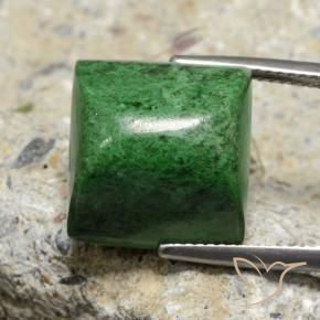 Maw-Sit-Sit Vert foncé naturelle Carré, 23.44 ct, Opaque