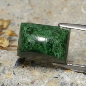 Maw-sit-sit vert naturelle baguette, 8,55 ct, opaque