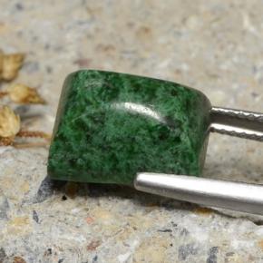 Maw-sit-sit vert naturelle baguette, 8,55 ct, opaque