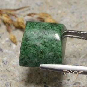 Maw-Sit-Sit Vert foncé naturelle Carré, 17.43 ct, Opaque