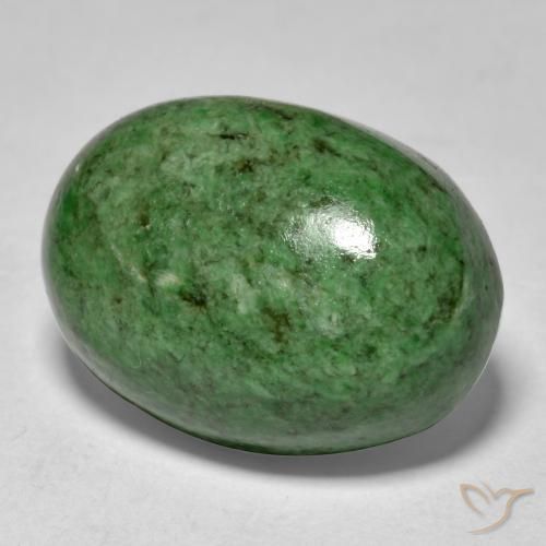 Maw-Sit-Sit Vert pin pâle naturelle ovale, 11.70 ct, Opaque
